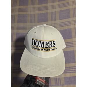 Vintage 90s Notre Dame University Domers Hat Cap Snapback Alumni Square USA Made